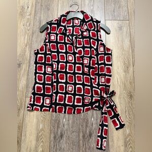 Caviar  wrap and ties waist sleeveless top Medium 
Excellent condition.